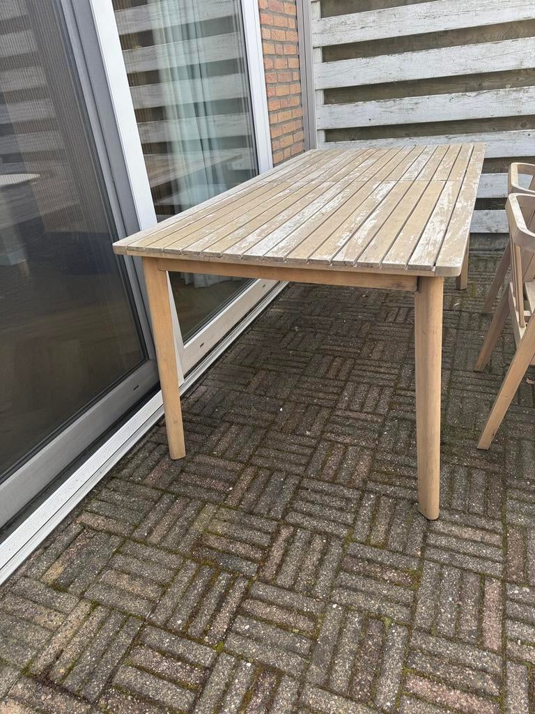 Tuintafel acacia, Ophalen, Gebruikt, Rechthoekig, Teakhout