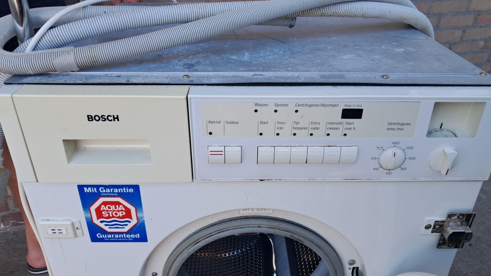 Bosch Wasmachine met AquaStop + Vaatwasser - Gebruikt, Ophalen, Gebruikt, Voorlader, Kort programma