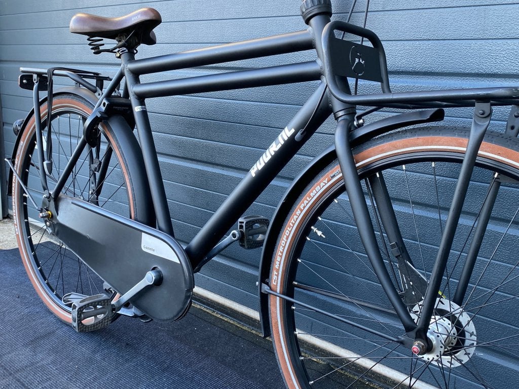 Gazelle puur nl mat zwart 7 vers  Heren 59cm, Ophalen, Gebruikt, Cleanbikes, Versnellingen