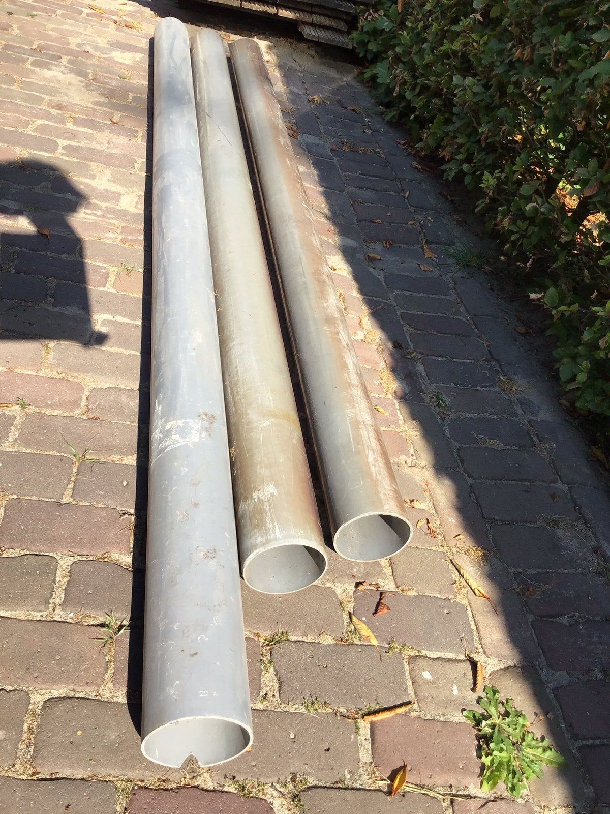 3x Pvc buizen 125mm riool 2,7m 2,4m en 2,35m, Ophalen, Gebruikt, Pvc, 80 mm of meer