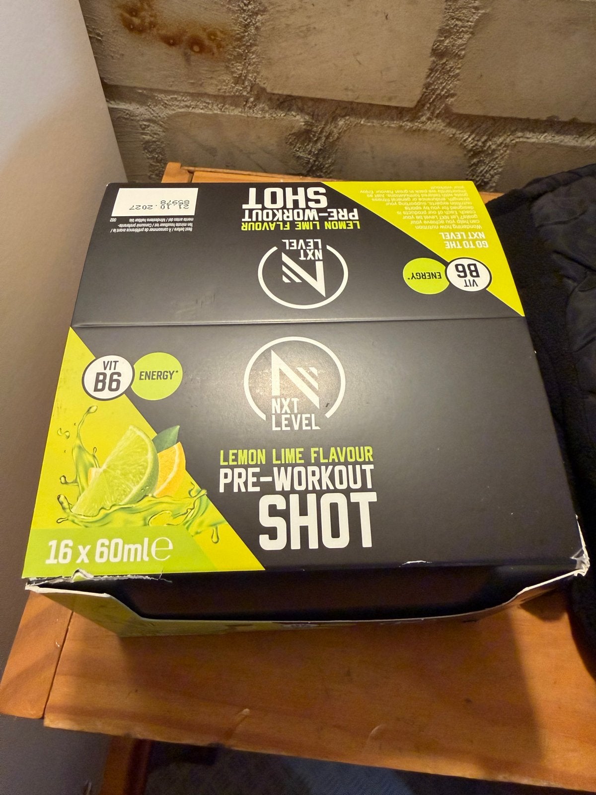 NXT Level Pre-Workout Shot Lemon Lime (16x 60ml) nieuw, Ophalen of Verzenden, Nieuw, Poeder of Drank