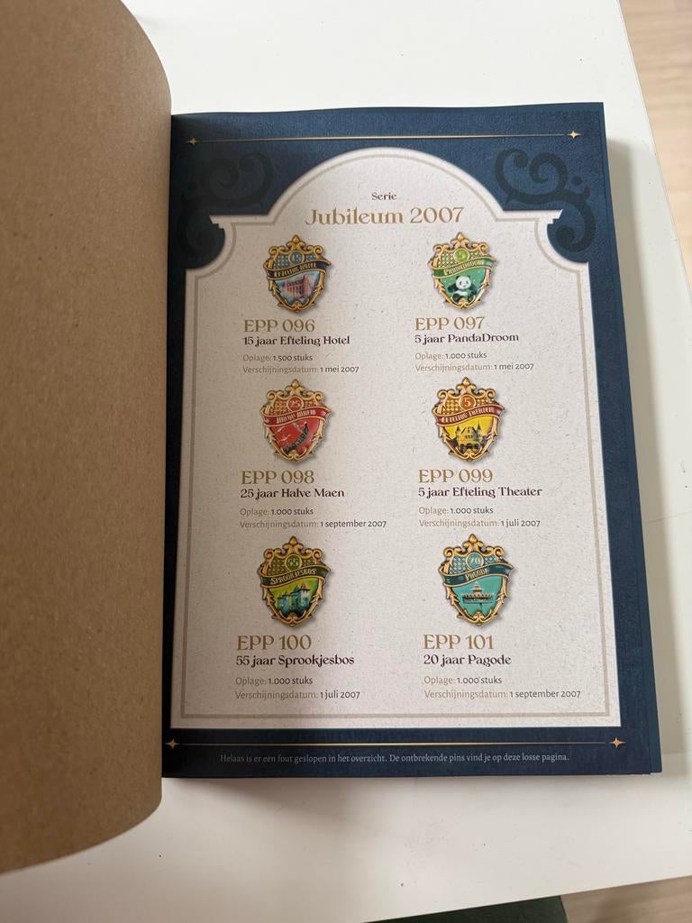 Efteling PinParade Collectieboek, Ophalen of Verzenden, Zo goed als nieuw, Overige typen