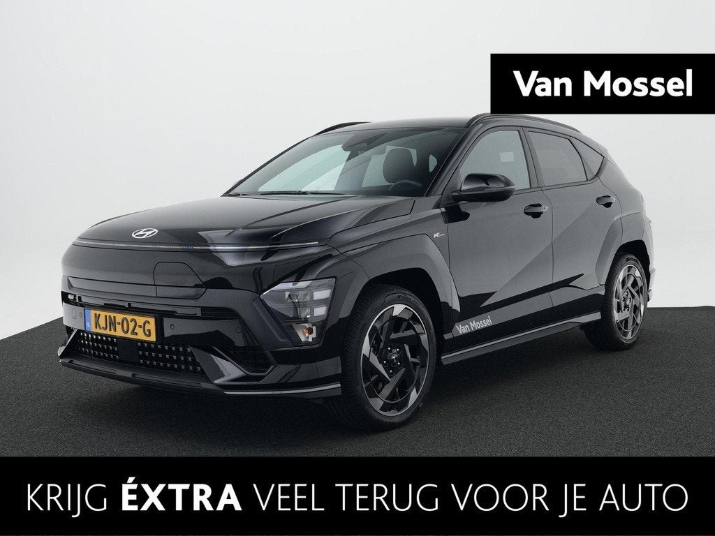 Hyundai Kona Electric N Line Business 64.8 kWh | Camera | Na, Auto's, Hyundai, 12 maanden, Stof, 750 kg, Zwart