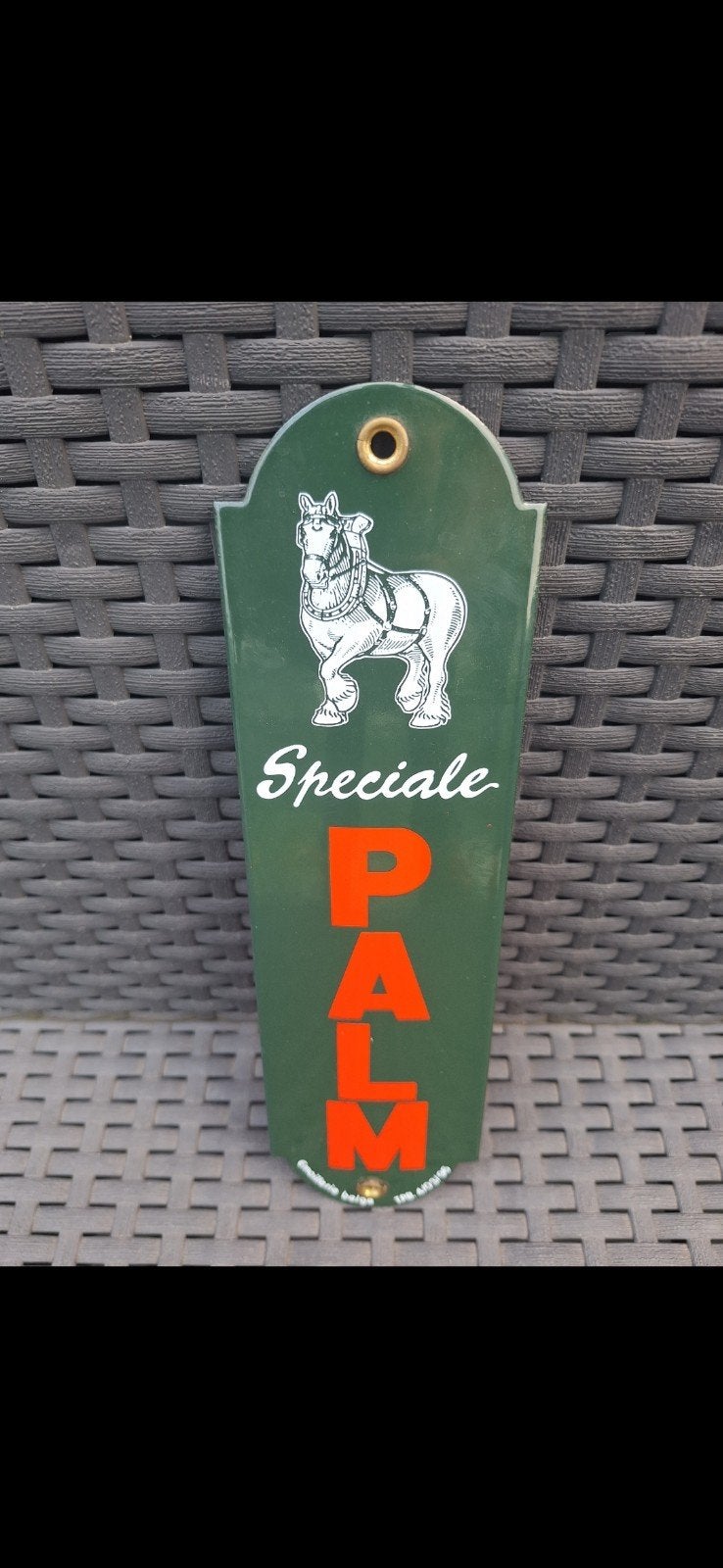 palm emaille, Ophalen of Verzenden, Zo goed als nieuw, Reclamebord