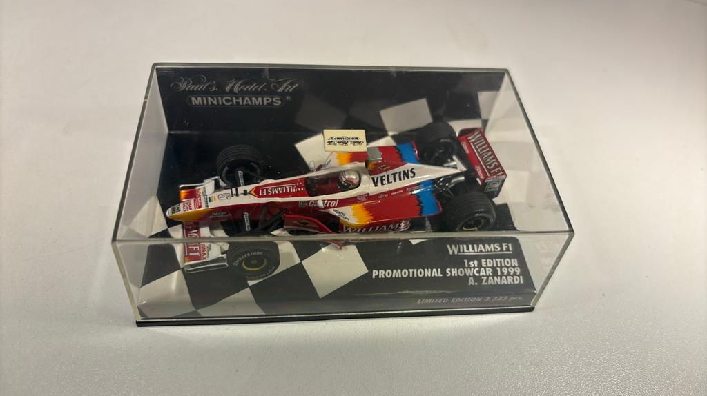 F1 Williams showcar a.zanardi 1999 minichamps 1.43, Auto, Ophalen of Verzenden, MiniChamps, A