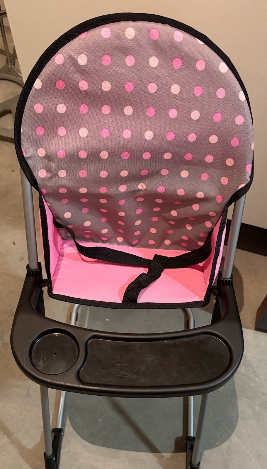 Leuke poppenstoel met stippenpatroon, Ophalen, Gebruikt, Babypop