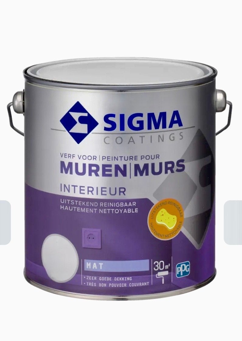 Sigma Coatings Muurverf Interieur Sandy Beach 2,5 liter new, Ophalen, Beige, Nieuw, Verf