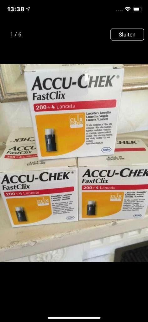 Accu-chek lancets prijs is er doos van 204 stuks, Ophalen of Verzenden