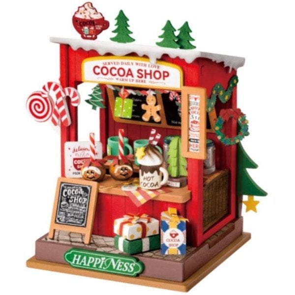 Robotime Cocoa Shop DS042 Bouwpakket Nieuw, Hobby en Vrije tijd, Knutselen, ROKR, Gebouwen, Nieuw, Robotime