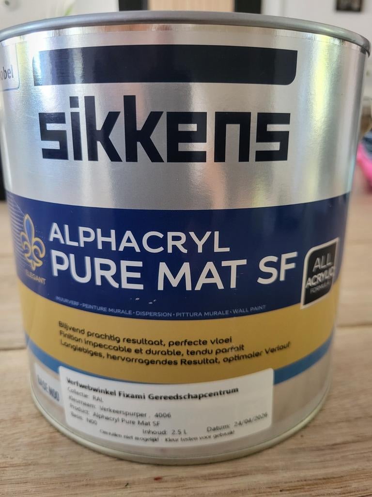 Sikkens muurverf klasse Schrobklasse 1 Mo, Nieuw, Ophalen of Verzenden, Verf, Roze