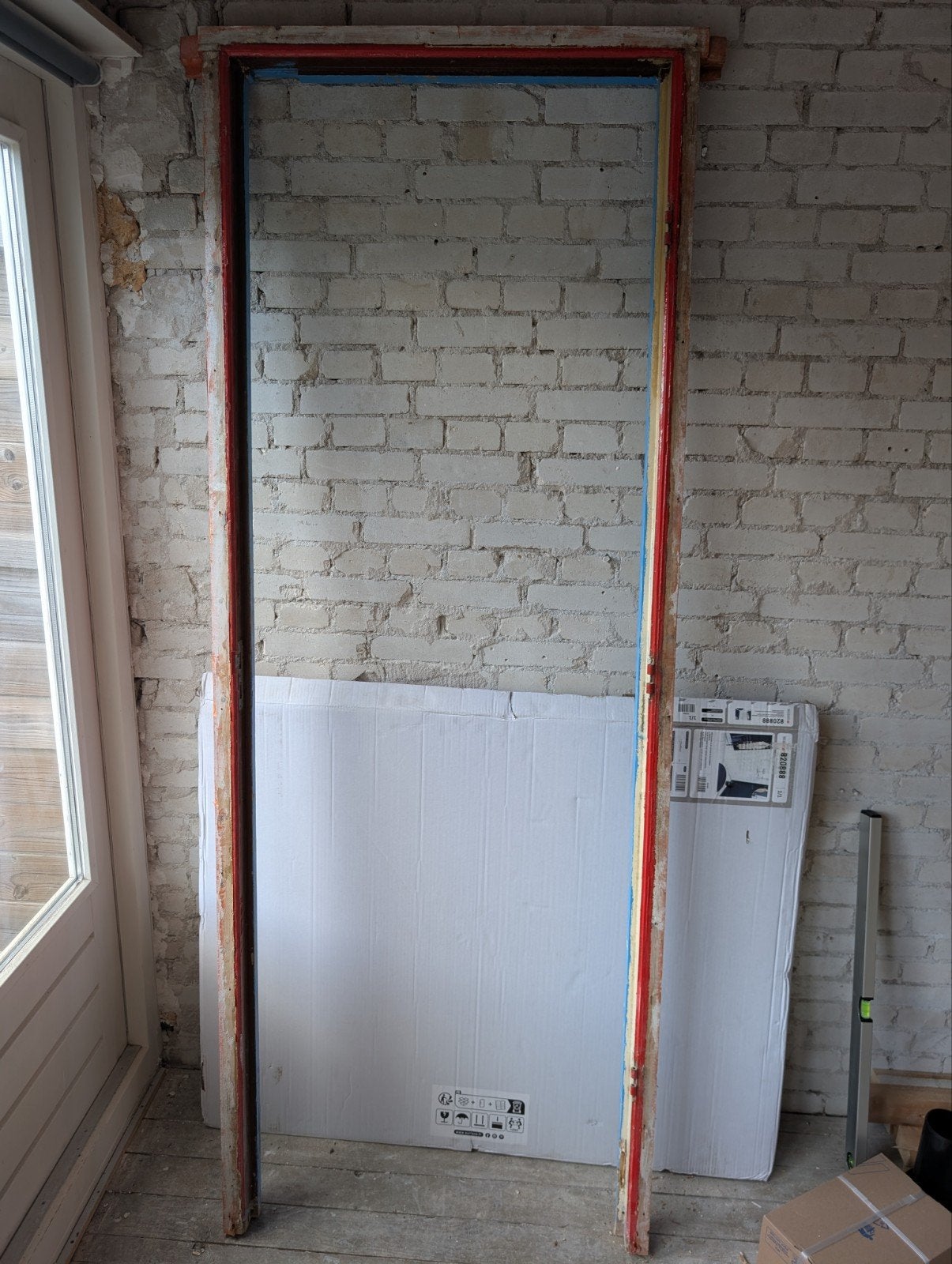 Deurkozijn 73x214 cm - Links/Rechtsdraaiend - Opknapper, Gebruikt, Minder dan 80 cm, Binnendeur, Ophalen of Verzenden