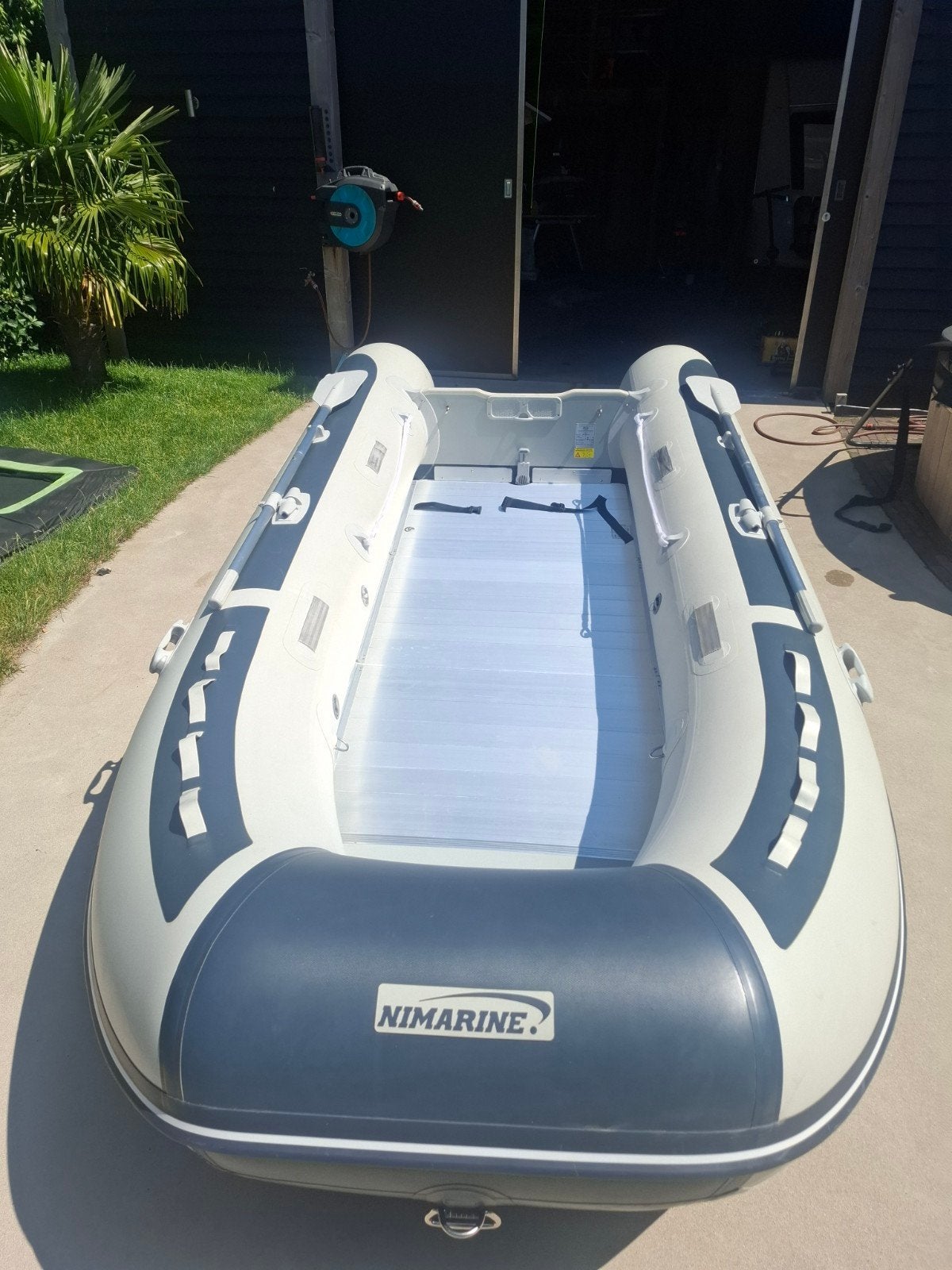 Nimarine rubberboot met 5 pk Yamaha buitenboordmotor, Watersport en Boten, Rubberboten, Ophalen, Aluminium, Zo goed als nieuw