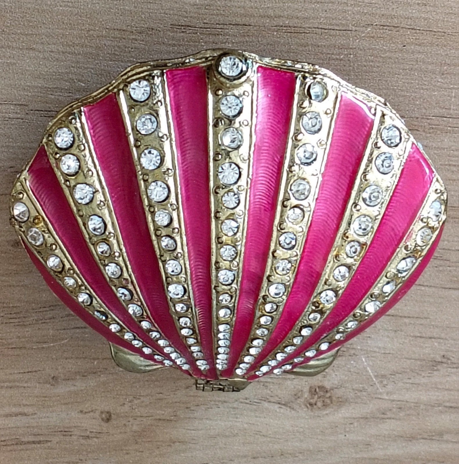 Vintage schelp doosje met strass, Ophalen of Verzenden, Nieuw