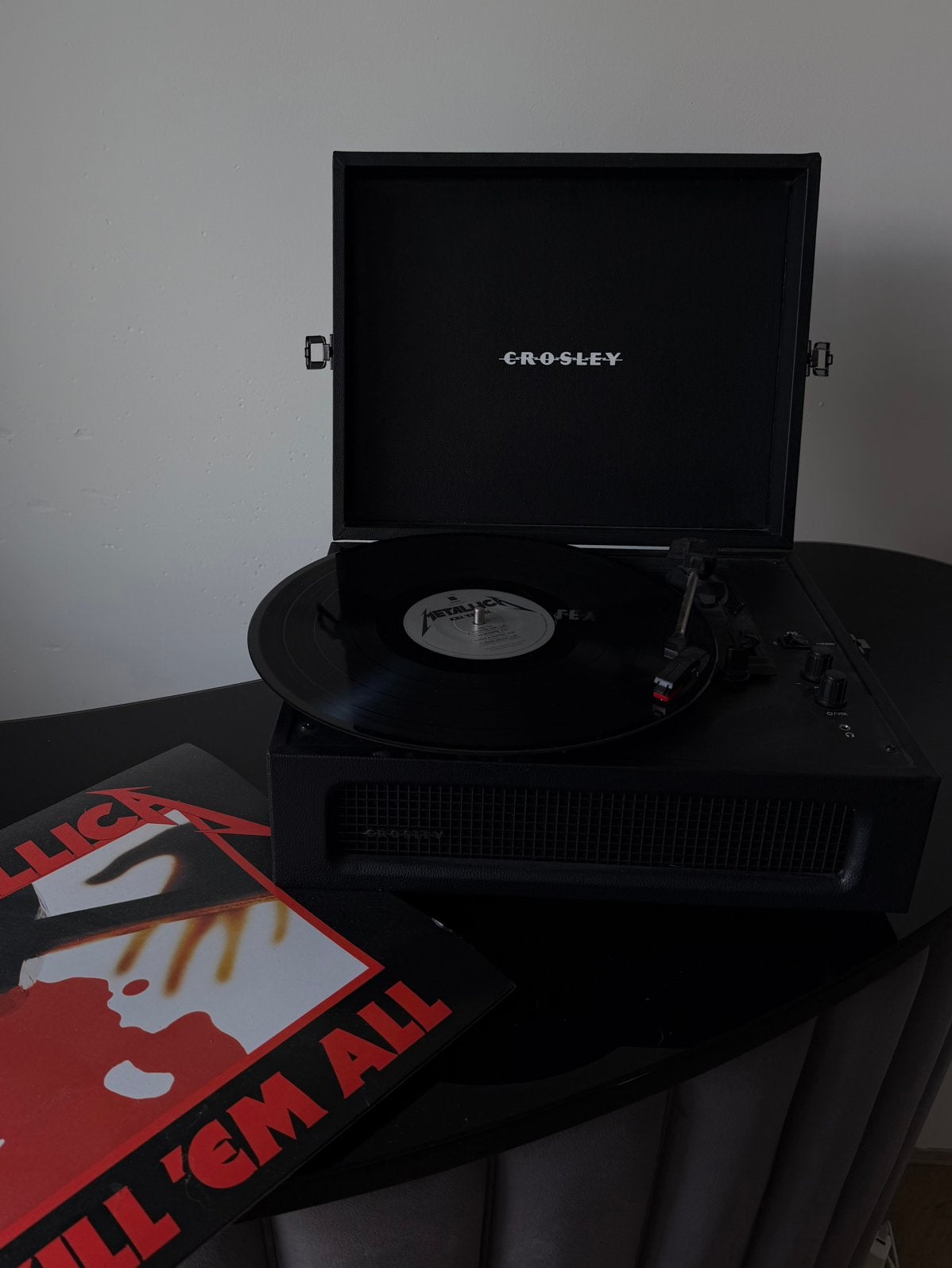 Crosley black VOYAGER RECORD PLAYER, Audio, Tv en Foto, Platenspelers, Ophalen of Verzenden, Zo goed als nieuw, Thorens, Pitch-regelaar