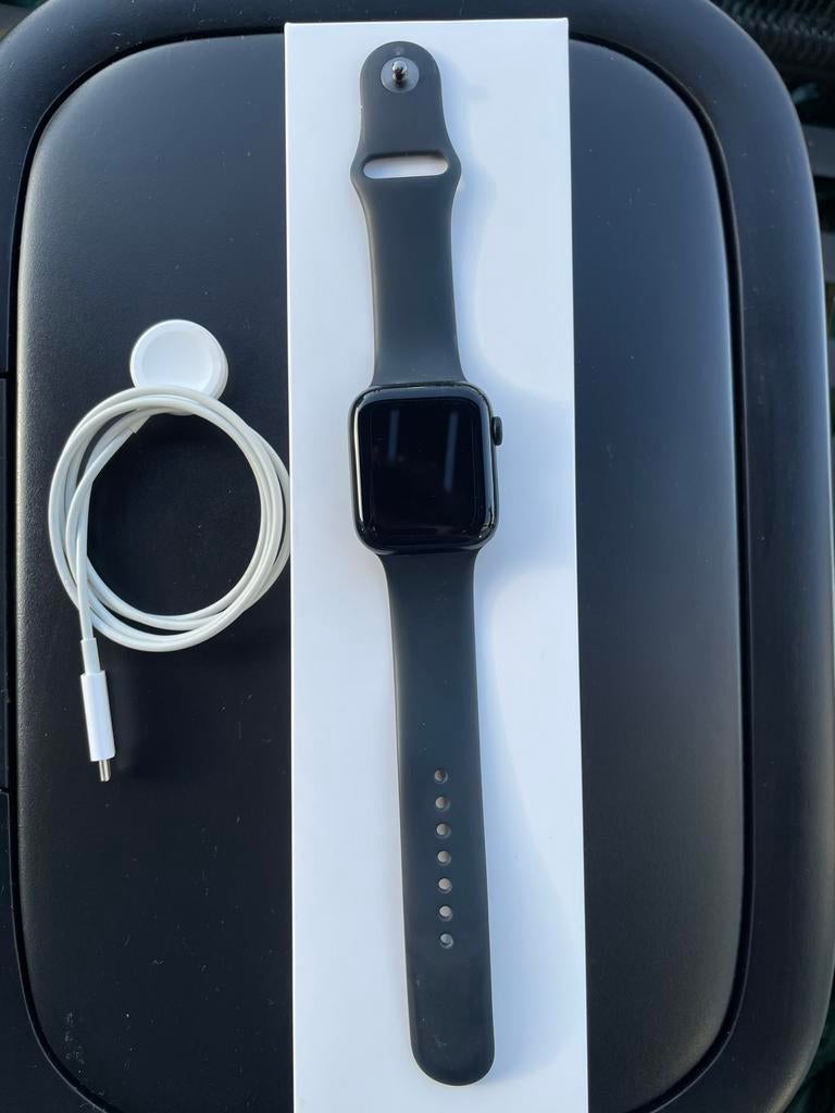 Apple Watch SE 44mm Midnight, Blauw, IOS, Ophalen of Verzenden, Zo goed als nieuw