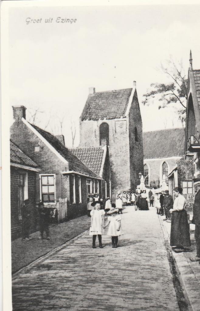 groet uit ezinge, Verzamelen, Ansichtkaarten | Nederland, Verzenden, Voor 1920, Friesland