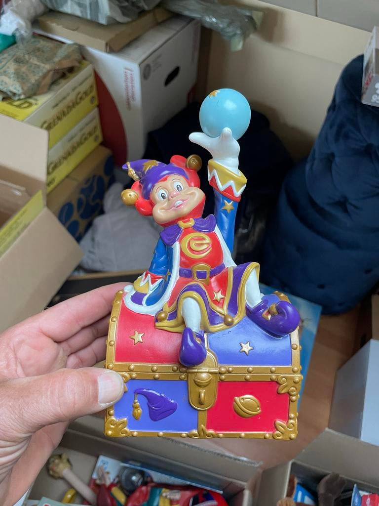 Efteling Spaarpot Pardoes op Schatkist, Verzamelen, Spaarpotten, Ophalen of Verzenden, Zo goed als nieuw, Kunststof, Strip- of Tekenfilmfiguur