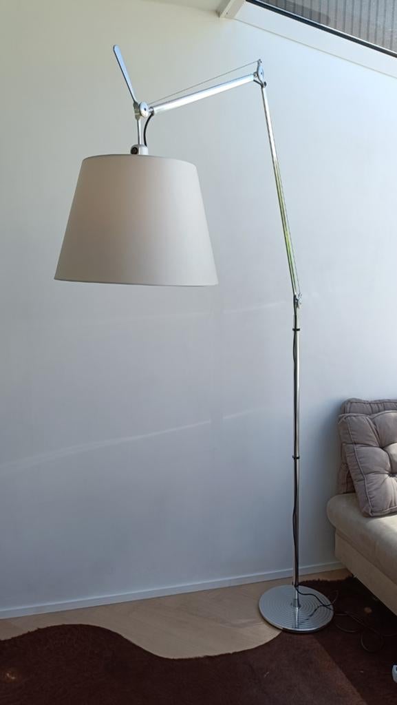 Artemide Tolomeo Mega Terra – satijnen kap 42 cm, Ophalen, 200 cm of meer, Overige materialen, Zo goed als nieuw