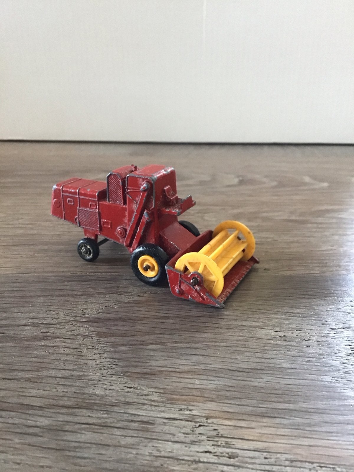 Vintage Matchbox Combine Harvester (Rood/Geel), Ophalen of Verzenden, Gebruikt