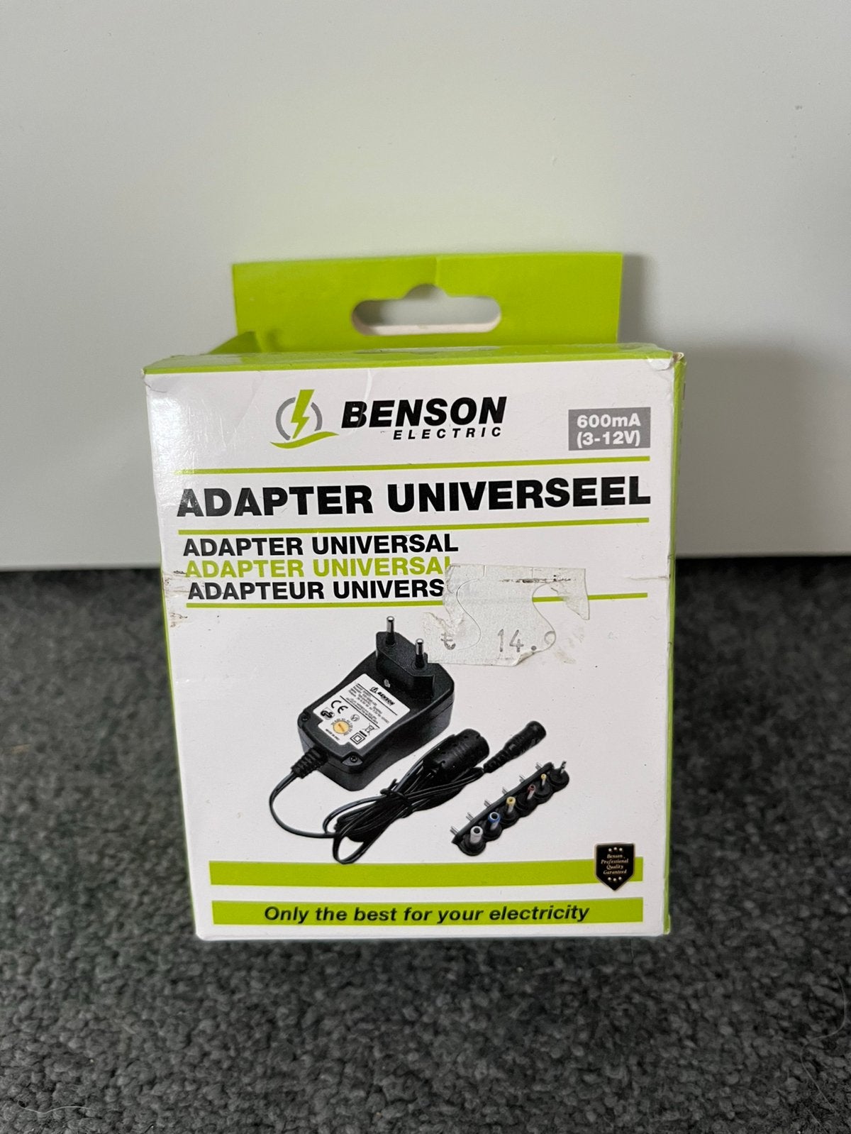 NIEUW - Benson universele Ac/Dc adapter 3-12V verw. pluggen, Ophalen of Verzenden, Nieuw