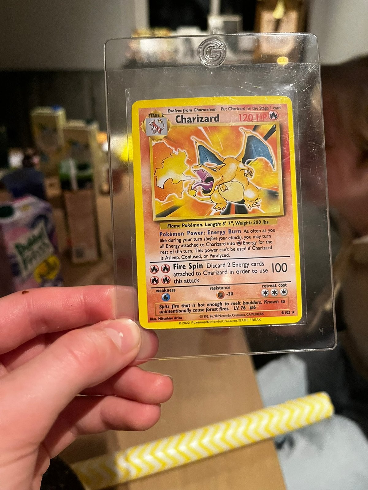 Charizard holo pokemon kaart, Ophalen of Verzenden, Nieuw, Losse kaart