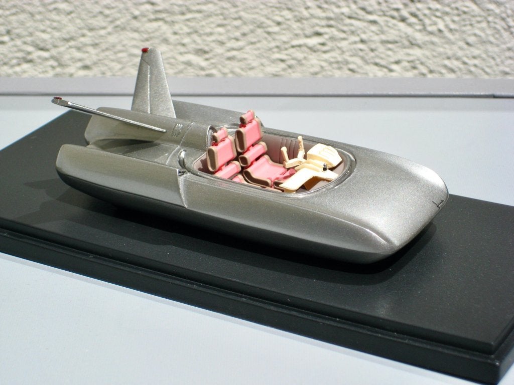 Simca Fulgur futuristisch ontwerp R. Opron Franstyle 1:43, Ophalen of Verzenden, Nieuw, Auto, Overige merken