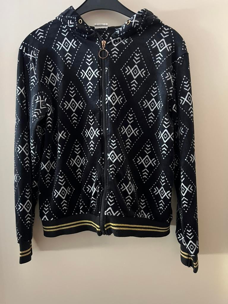 Pattu Brard Velours hoody hoodie, S/M, izgs, Ophalen, Zo goed als nieuw, Zwart