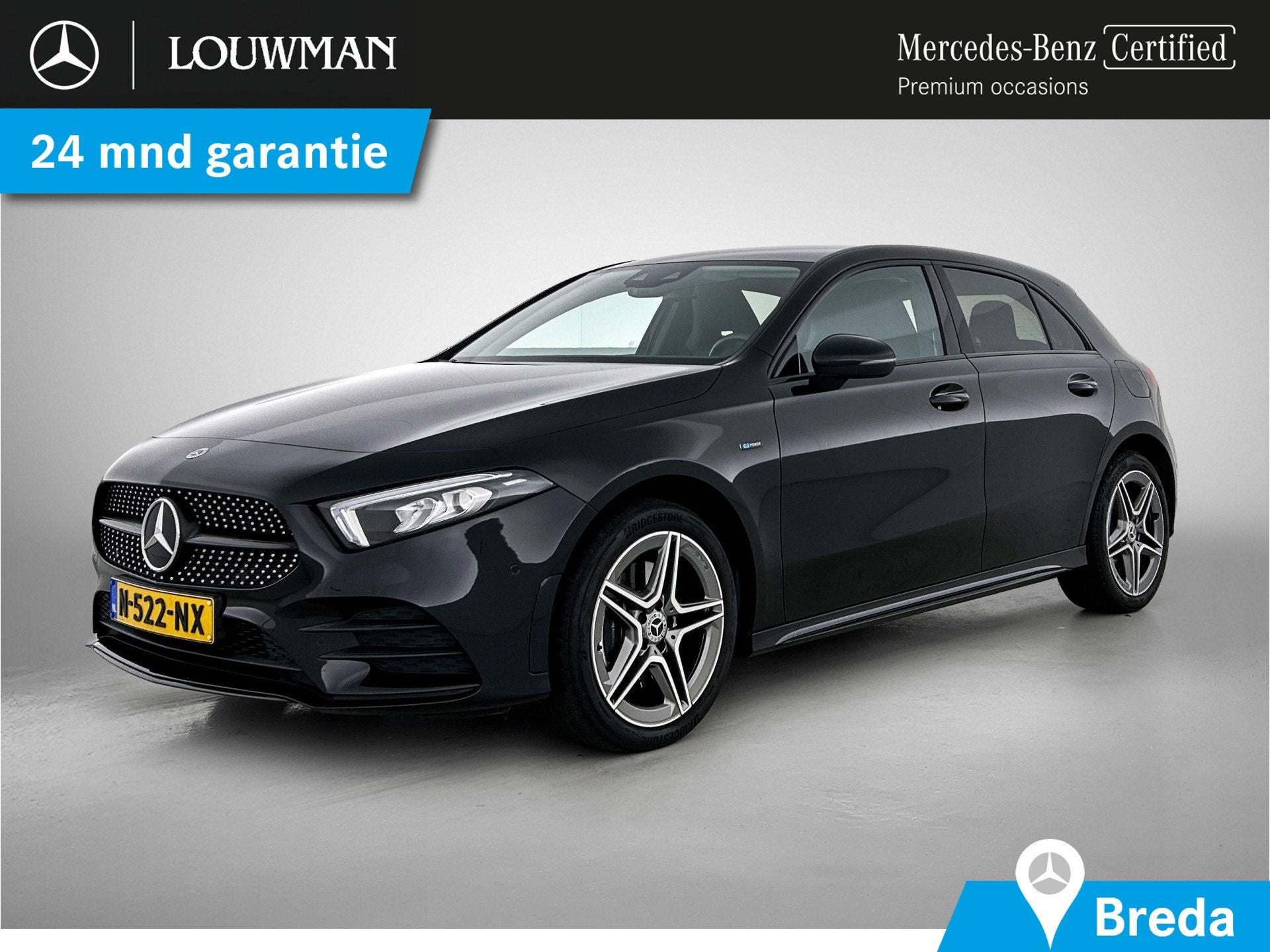 Mercedes-Benz A-Klasse 250 e Sfeerverlichting | Stoelverwarm, Auto's, Mercedes-Benz, Gebruikt, 4 cilinders, Zwart, Bedrijf