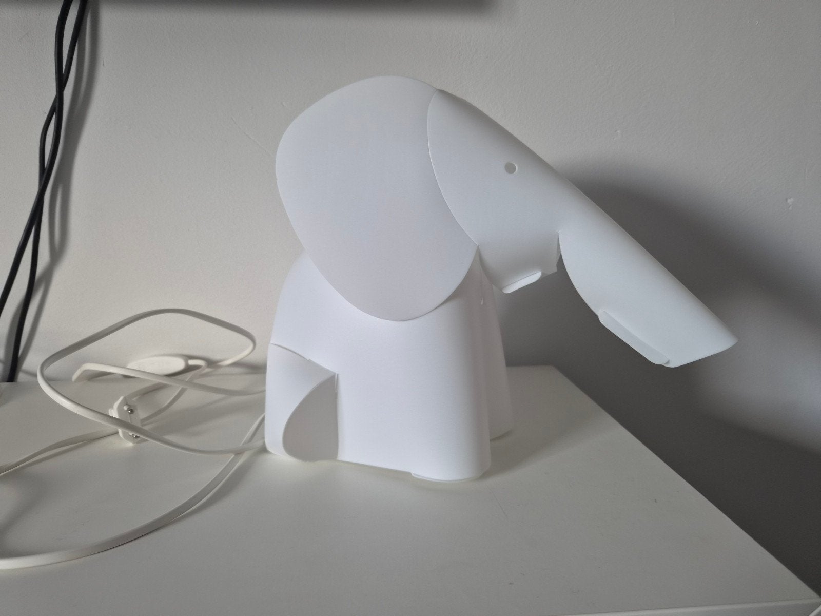 Schattig olifanten lampje - wit, 28x23x23 cm, Wit, Overige merken, Kunststof, Nieuw