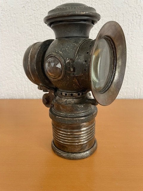 Antieke Carbid Lamp – Fietslamp - Koetslamp, Antiek en Kunst, Ophalen of Verzenden