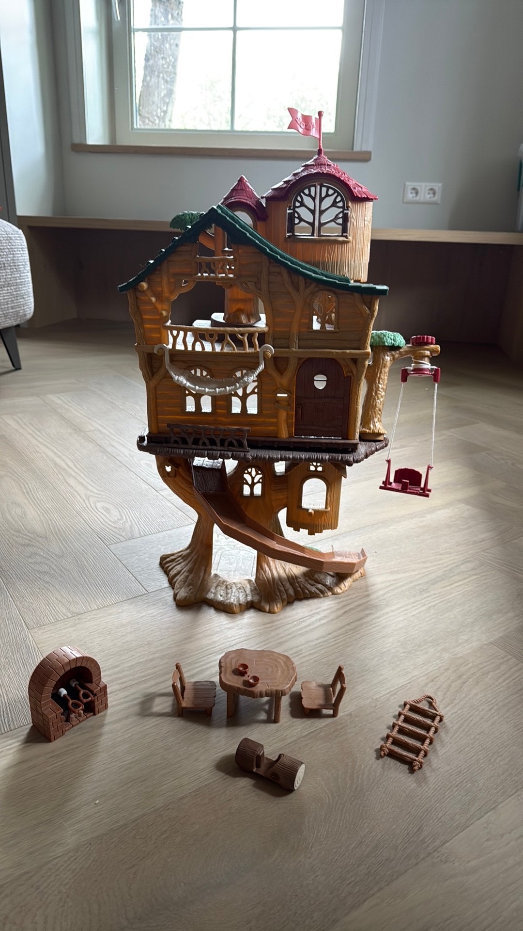 Sylvanian families 5450 avontuurlijk boomhut en 5451 blokhut, Kinderen en Baby's, Speelgoed | Poppenhuizen, Ophalen of Verzenden