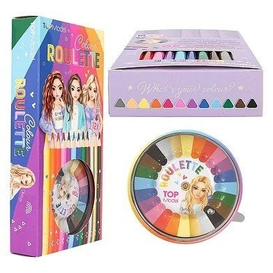 TOPModel Colour Roulette potloden met stickerboek, Knutselen, Nieuw, Ophalen of Verzenden, Info@bezigebijtjezzz.nl