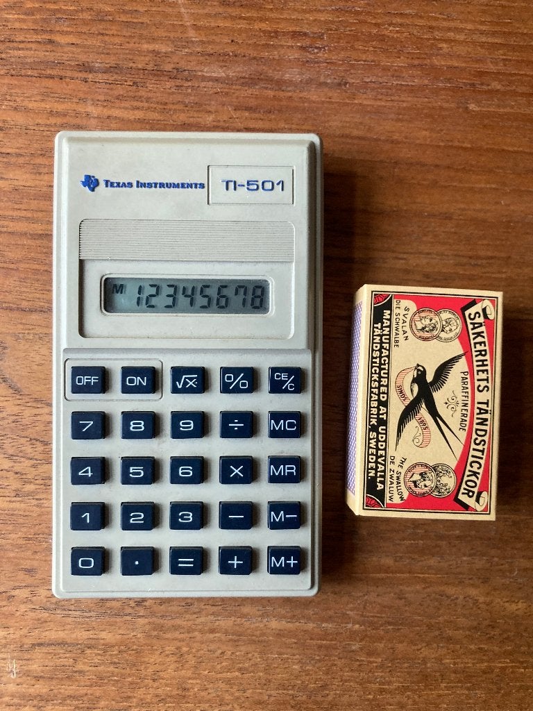 Texas Instruments Ti-501 rekenmachine jaren 80 eighties, Ophalen of Verzenden, Zo goed als nieuw