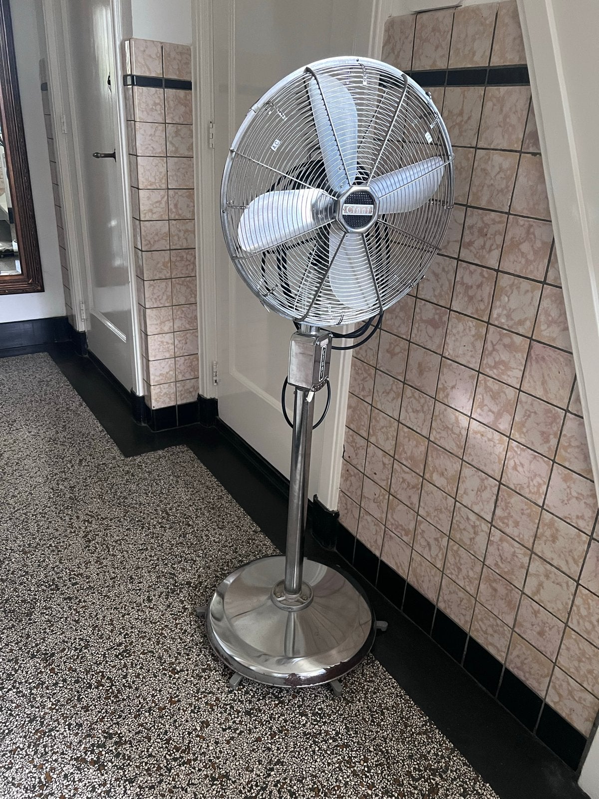 Cinni Retro Ventilator Chroom - Vintage Stijl, Witgoed en Apparatuur, Ventilatoren, Ophalen, Gebruikt, Statiefventilator