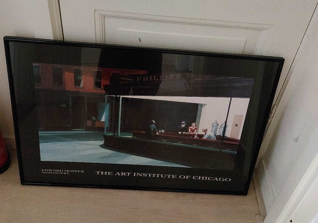 Reproductie van Edward Hopper in lijst, Ophalen of Verzenden, Zo goed als nieuw, Schilder- en Tekenkunst, Edward Hopper