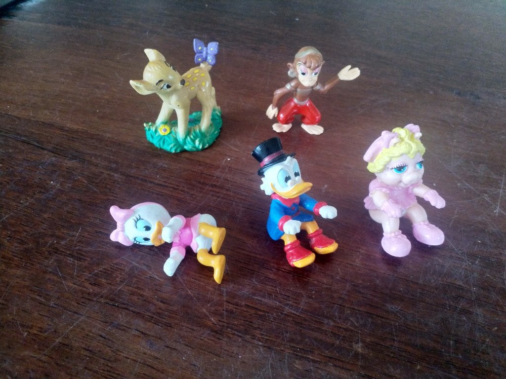 Disney poppetjes, in ieder geval 3 vintage poppetjes, Ophalen of Verzenden, Gebruikt, Beeldje of Figuurtje
