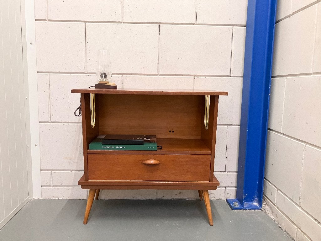 Vintage tv kastje met extra klep, Ophalen