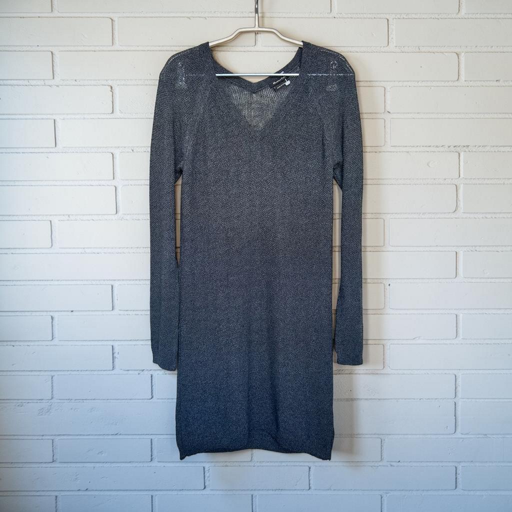 Massimo Dutti Jurk Maat S Gebreid Mini Grijs Semi Sheer, Ophalen of Verzenden, Md, Maat 36 (S), Grijs
