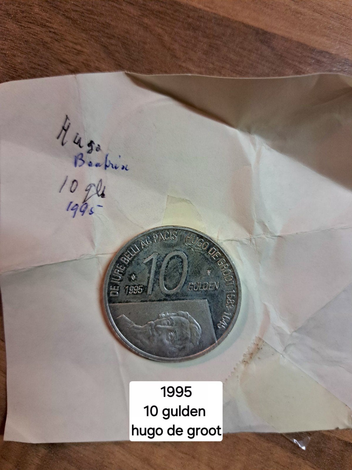 10 Gulden 1995 Hugo de Groot Koningin Beatrix, Ophalen of Verzenden, Koningin Beatrix, 10 gulden, Losse munt