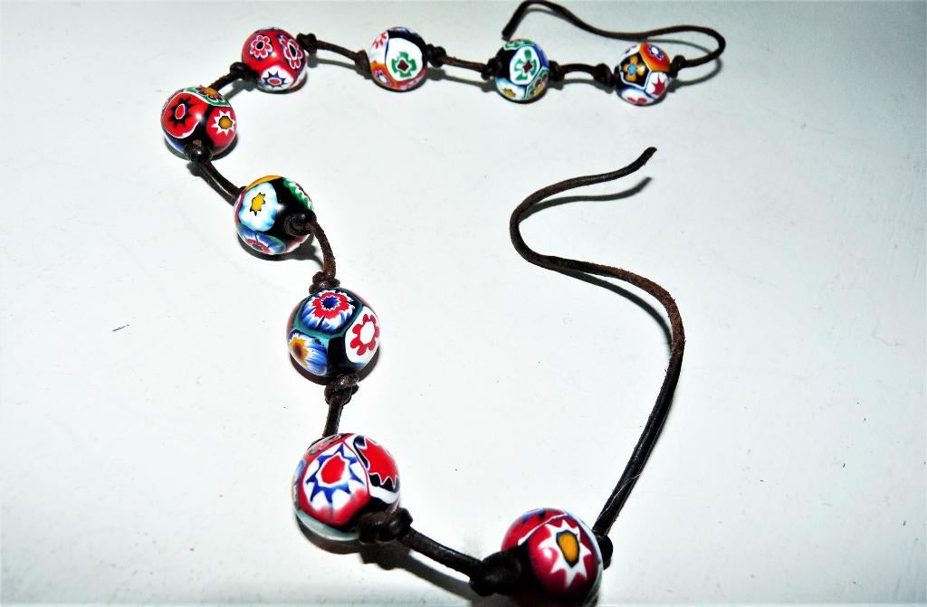 Murano Millefiori Ketting, Verzenden, Gebruikt, Overige kleuren, Overige materialen