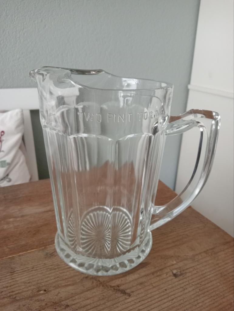 Grote kan glas, 2 pint, Ophalen of Verzenden, Zo goed als nieuw