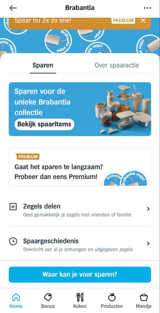 Brabantia spaarzegels gevraagd!, Albert Heijn, Ophalen of Verzenden