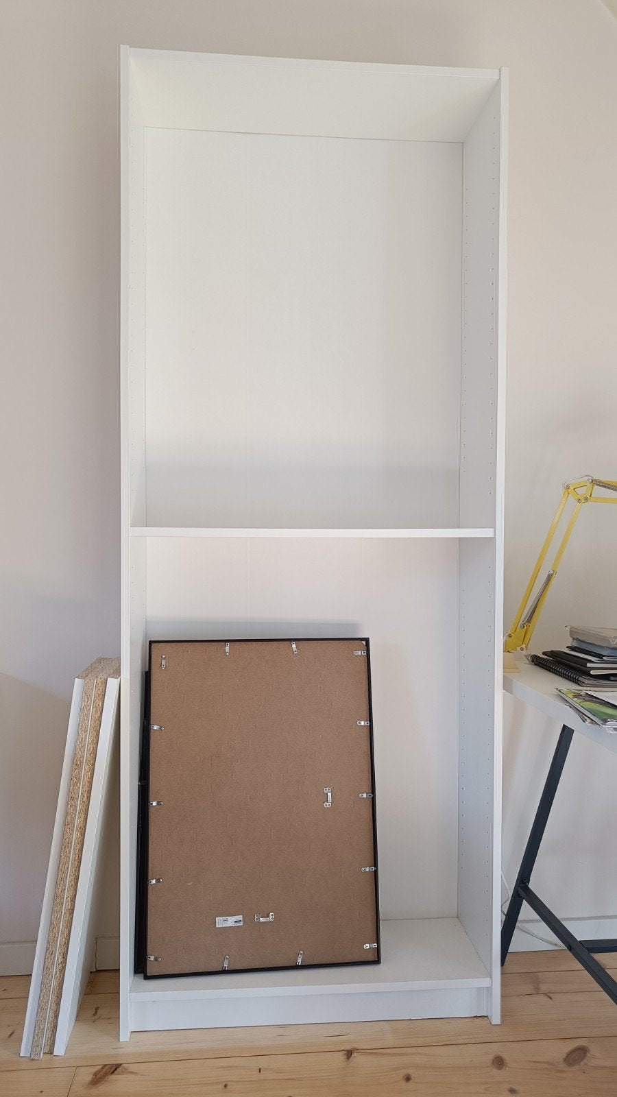 Witte boekenkast (Billy) met verstelbare planken, Ophalen, Met plank(en), Gebruikt, Modern, Scandinavisch