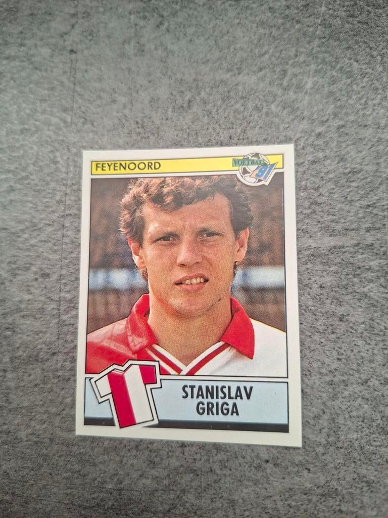 Panini sticker Voetbal 91. Speler Stanislav Griga Feyenoord., Verzenden, Zo goed als nieuw, Sticker