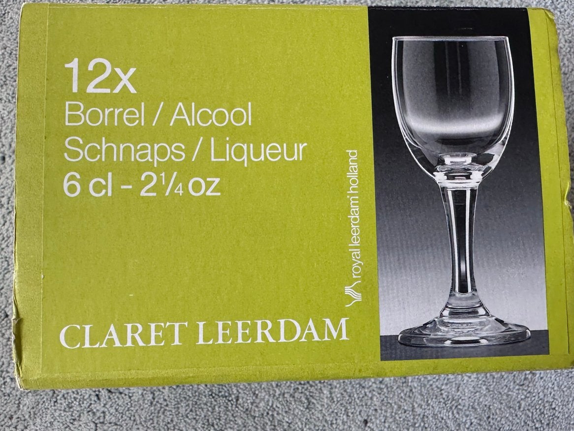 Borrelglazen en Champagneglazen set - Royal Leerdam, Glas of Glazen, Nieuw, Ophalen of Verzenden, Glas