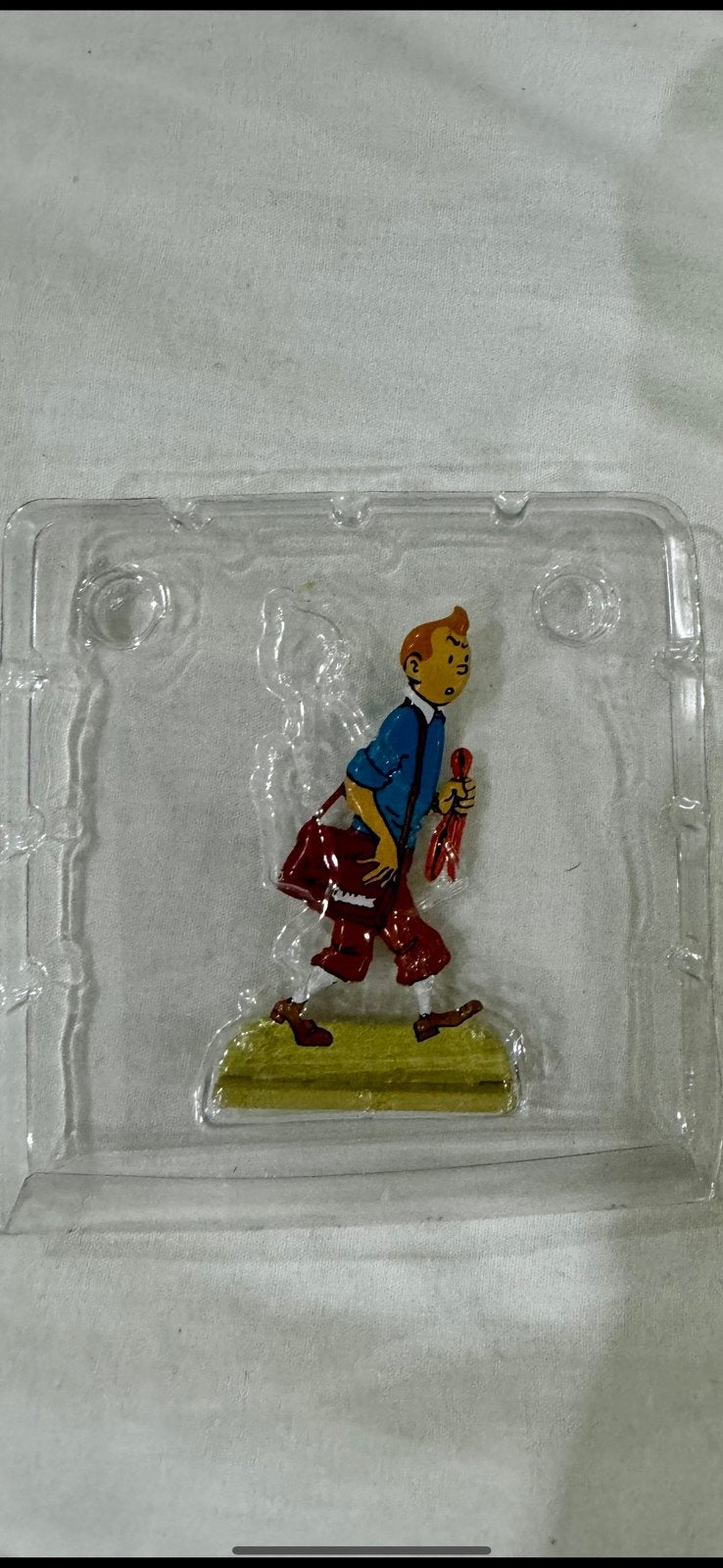 Kuifje figuurtje tin. Nieuw in de blister, Verzamelen, Ophalen of Verzenden, Kuifje, Zo goed als nieuw, Beeldje of Figuurtje