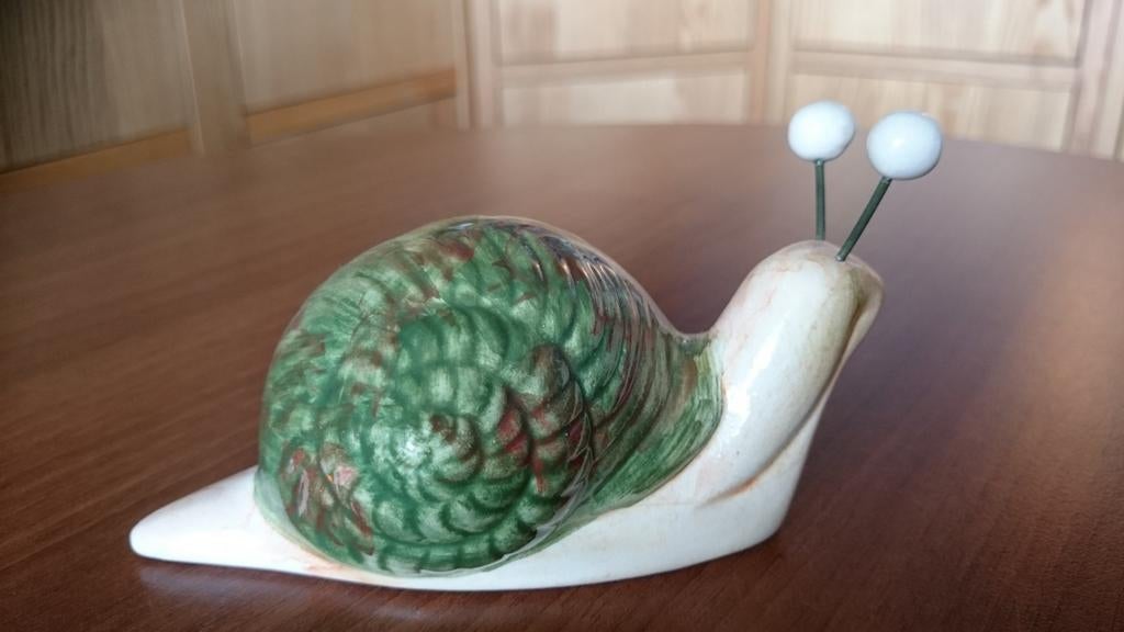 Gesigneerd Vallauris keramiek slak beeldje - Vintage, Antiek en Kunst, Antiek | Keramiek en Aardewerk, Ophalen