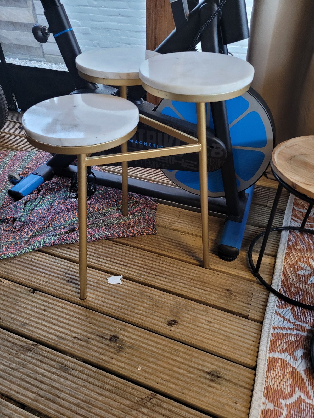 Super leuke goud kleurige plantentafel, Tuin en Terras, Ophalen, Gebruikt, Binnen