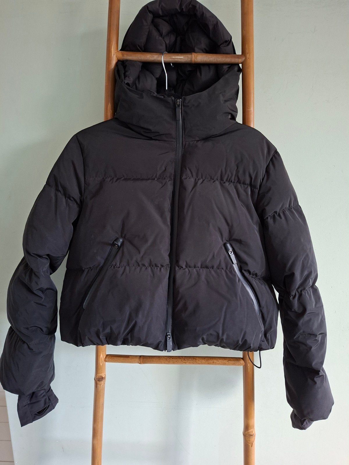 Zara Ski Collection Zwarte Korte Puffer Skijas Maat L, Maat 38/40 (M), Ophalen of Verzenden, Zo goed als nieuw, Zara