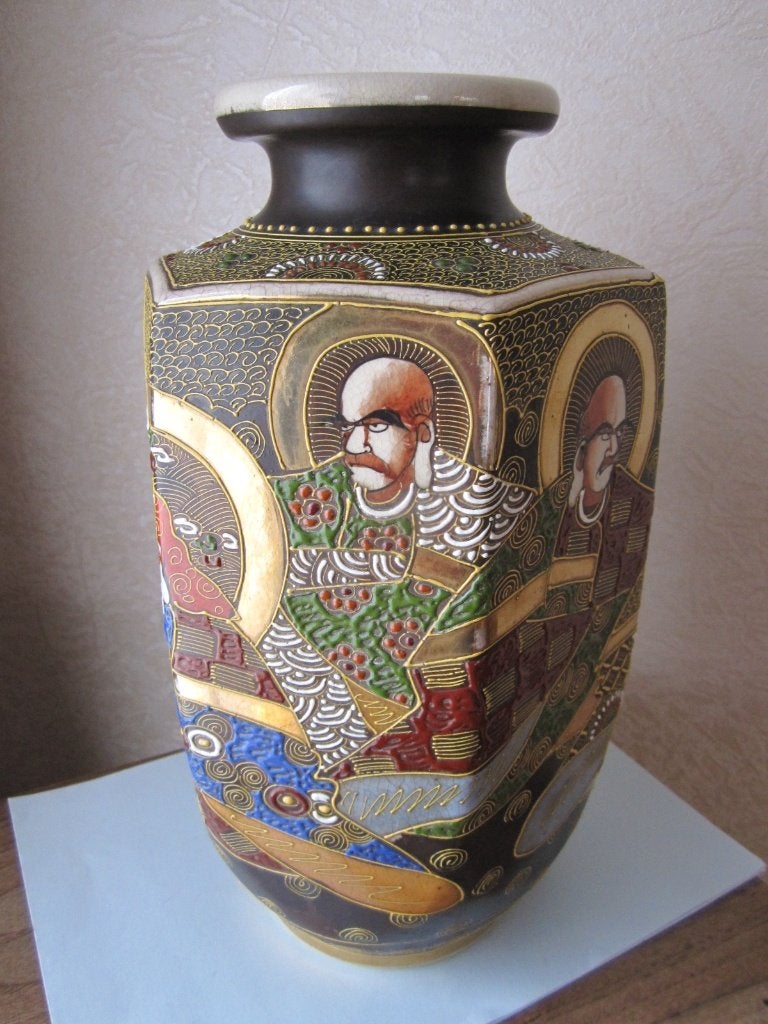 Antieke Japanse Satsuma vaas Kyoto Meiji periode 1900-, Antiek en Kunst, Antiek | Vazen, Verzenden